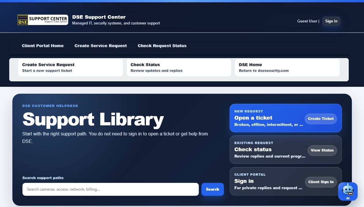 DSE Support Library screenshot.